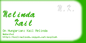 melinda kail business card